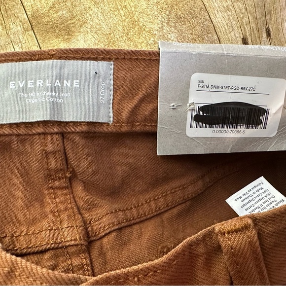 NWT Everlane 90s Cheeky Jean Straight Leg High Rise Denim Pants Rich Earth - Picture 5 of 9
